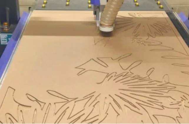 CNC machine in action
